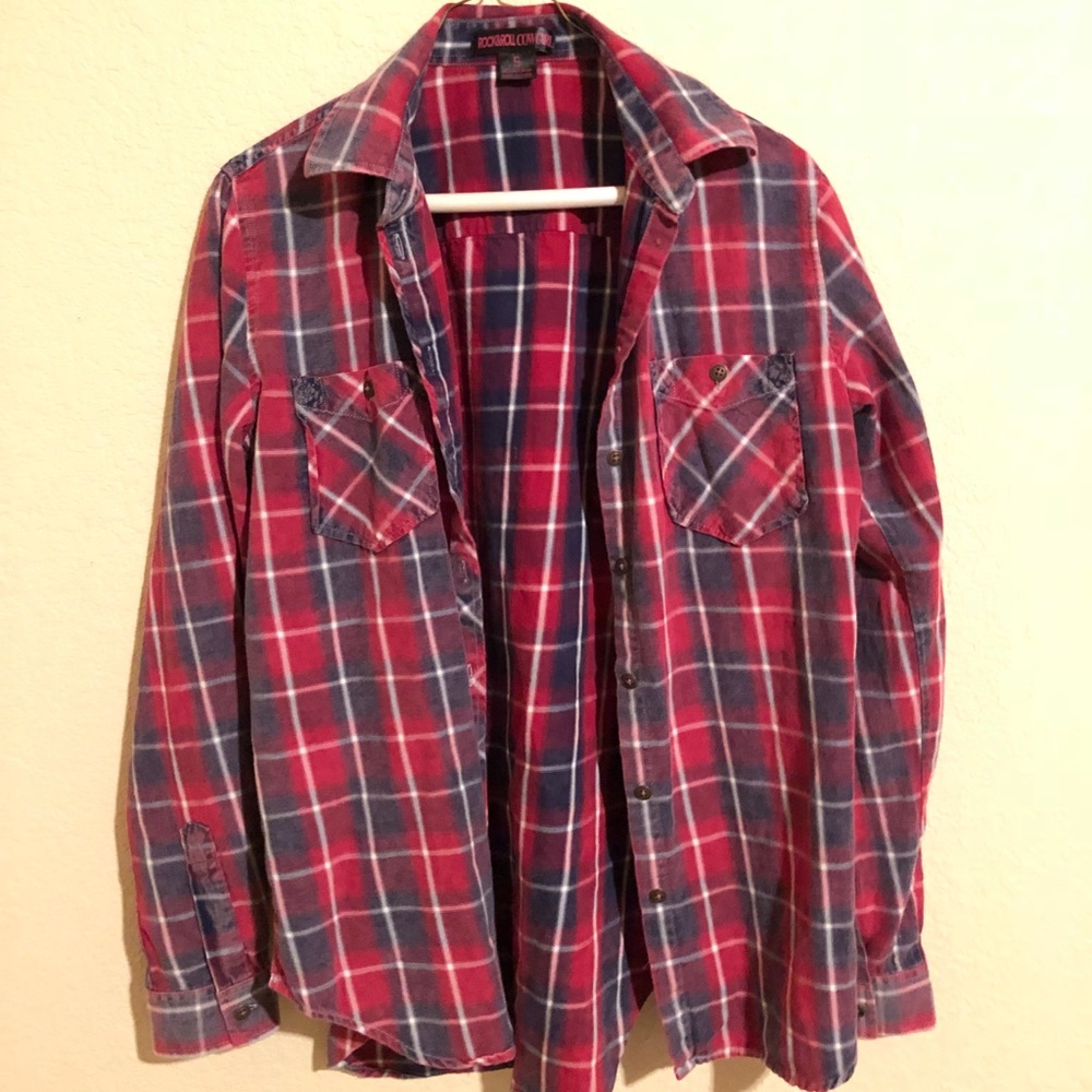 Red & blue flannel shirt